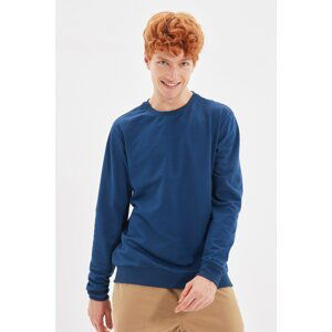 Trendyol Indigo Men Regular Fit Crew Neck Sweatshirt