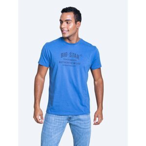 Big Star Man's T-shirt_ss T-shirt 152026 Navy Knitted-402