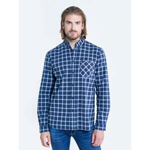 Big Star Man's Shirt Shirt 141772 Navy Woven-402