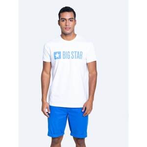 Big Star Man's T-shirt_ss T-shirt 152045 Cream Knitted-101