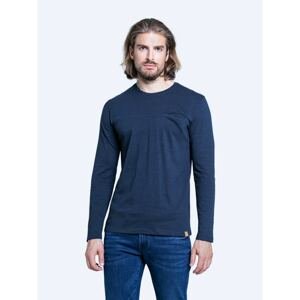 Big Star Man's Shirt_ls T-shirt ls 180024 Blue Knitted-403