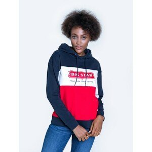 Big Star Woman's Hoodie Sweat 170916 Blue Knitted-403