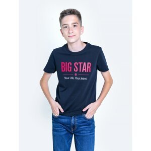Big Star Kids's T-shirt_ss T-shirt 152058 Blue Knitted-403
