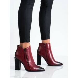 SHELOVET MAROON ANKLE BOOTS
