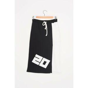 Trendyol Black Printed Knitted Skirt
