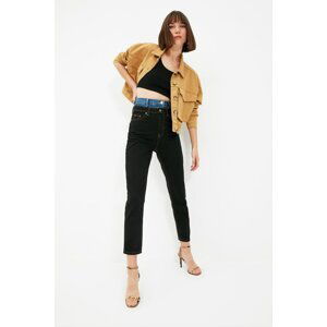 Trendyol Multicolored Waist Detail Super High Waist Mom Jeans