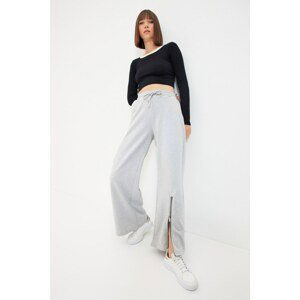 Trendyol Gray Wide Leg Knitted Sweatpants