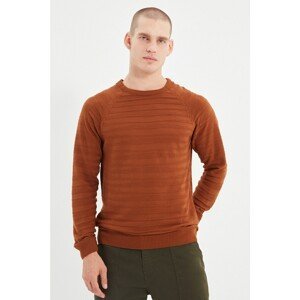 Trendyol Cinnamon Men's Slim Fit Crew Neck Sweater