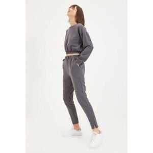 Trendyol Anthracite Basic Jogger Slit Knitted Sweatpants