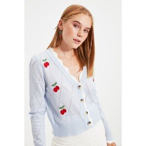 Trendyol Light Blue Buttoned Knitwear Cardigan