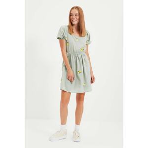 Trendyol Mint Embroidered Dress