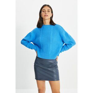 Trendyol Indigo Knitted Detailed Knitwear Sweater