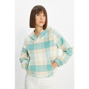 Trendyol Mint Hooded Blouse