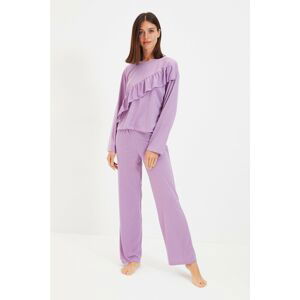 Trendyol Pajama Set - Purple - Plain