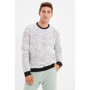 Trendyol Ecru Men Regular Fit Crew Neck Sweatshirt