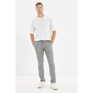 Trendyol Gray Men's Chino Slim Fit Belt Waist Double Pocket Trousers