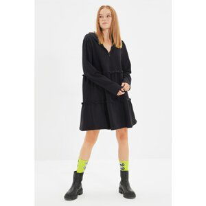 Trendyol Black Zipper Knitted Dress