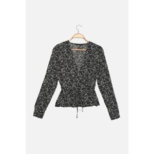 Trendyol Black Tall Belted Blouse