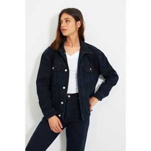 Trendyol Navy Blue Basic Denim Jacket