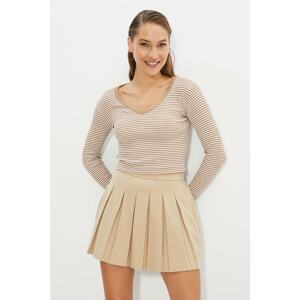 Trendyol Camel Knitted Blouse