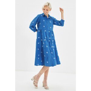 Trendyol Navy Blue Embroidered Dress