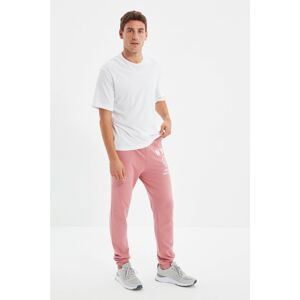 Trendyol Dried Rose Men Regular Fit Rubber Leg Printed Sweatpants