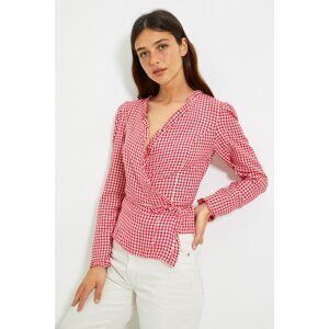 Trendyol Red Double Breasted Blouse