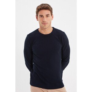 Trendyol Navy Blue Men's Crew Neck Slim Fit Knitwear Sweater