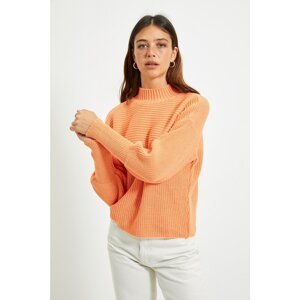 Trendyol Salmon Standing Collar Knitwear Sweater