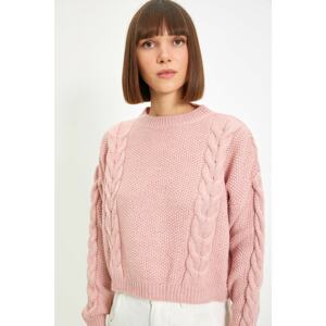 Trendyol Pink Knitted Detailed Knitwear Sweater