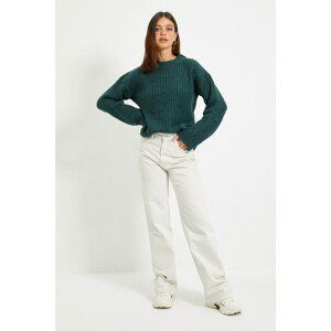 Trendyol Emerald Green Crew Neck Oversize Knitwear Sweater