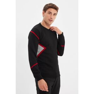 Trendyol Black Men's Crew Neck Slim Fit Knitwear Sweater