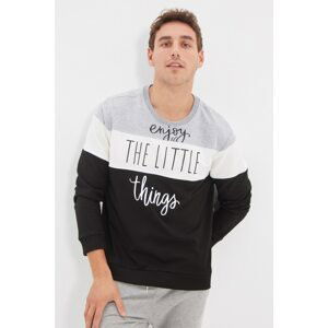 Trendyol Black Men Regular Fit Crew Neck Sweatshirt