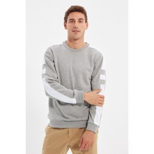 Trendyol Gray Men's Regular Fit Crew Neck Sweatshirt