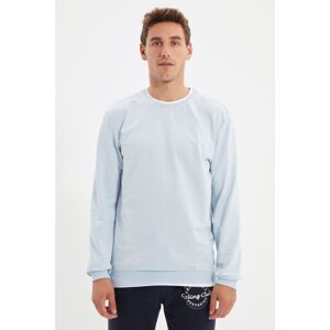 Trendyol Blue Men's Basic Regular Fit Sweatshirt