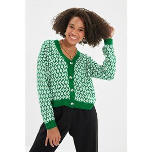 Trendyol Mint Jacquard Knitwear Cardigan