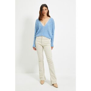 Trendyol Light Blue Openwork Detailed Knitwear Cardigan