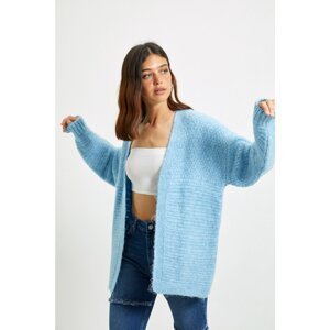 Trendyol Blue Knitted Detailed Knitwear Cardigan