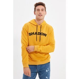 Trendyol Mustard Men Regular Fit Hoodie Sweatshirt