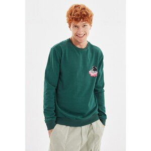 Trendyol Emerald Green Men's Regular Fit Crew Neck Sweatshirt