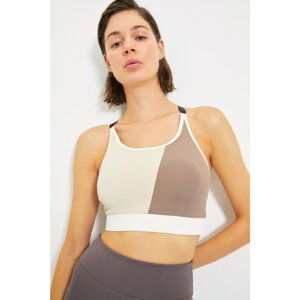 Trendyol Brown Color Block Support Sports Bra