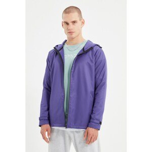 Trendyol Purple Men's Regular Fit Hooded Thin Coat