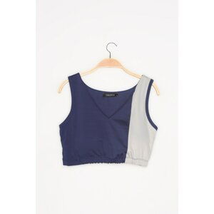 Trendyol Navy Blue Color Block Support Sports Bra