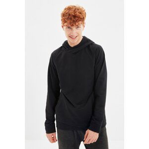 Trendyol Black Men Regular Fit Shawl Collar Sweatshirt