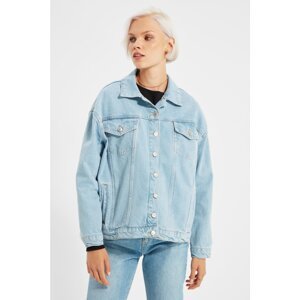 Trendyol Light Blue Oversize Denim Jacket