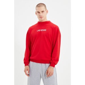 Trendyol Red Men's Regular Fit Sweatshirt
