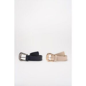 Trendyol Navy Blue-Stone Buckled Belt