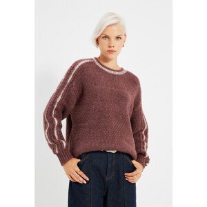 Trendyol Burgundy Oversize Knitwear Sweater