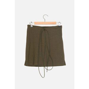 Trendyol Khaki Tie Detailed Knitted Skirt