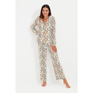 Trendyol Multicolored Retro Patterned Woven Pajamas Set